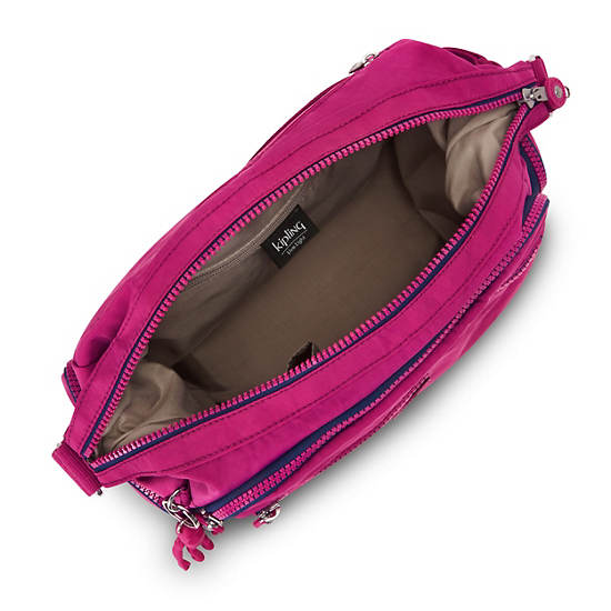 Bolsos Cruzados Kipling Gabbie Rosas Fucsia | MX 1159OK